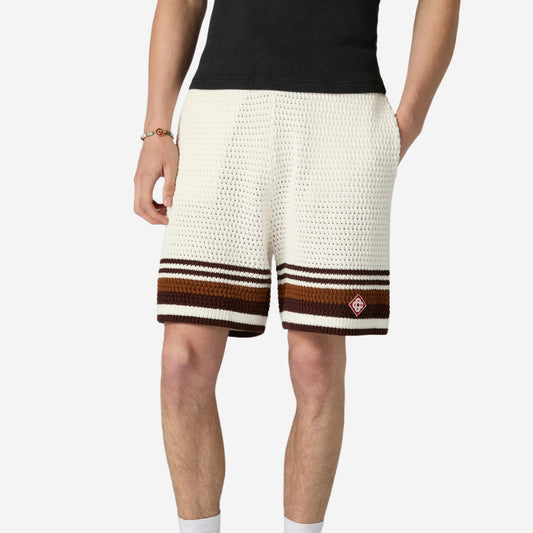Casablanca Tennis Stripe Crochet Short