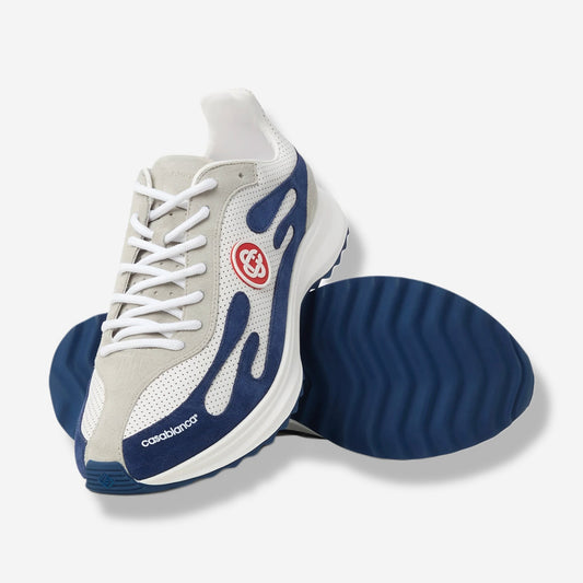 Casablanca White & Navy Stade Sneaker