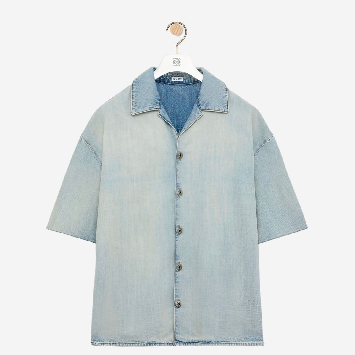 Loewe Anagram Denim Short Sleeve Shirt