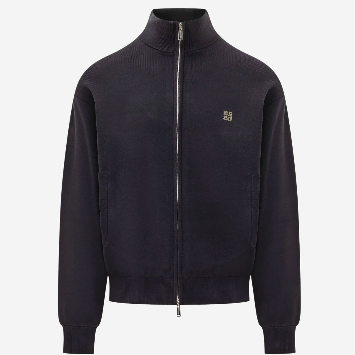 Dsquared2 Metal Logo Zip-Up Cardigan