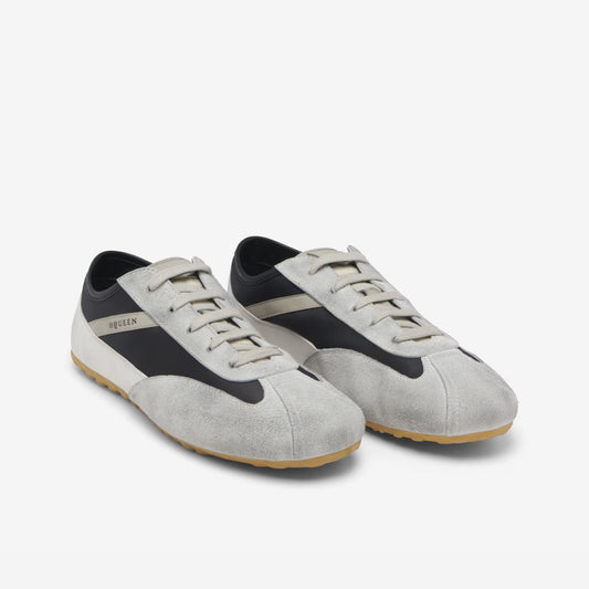 Alexander McQueen Boxe Leather And Nylon Sneakers