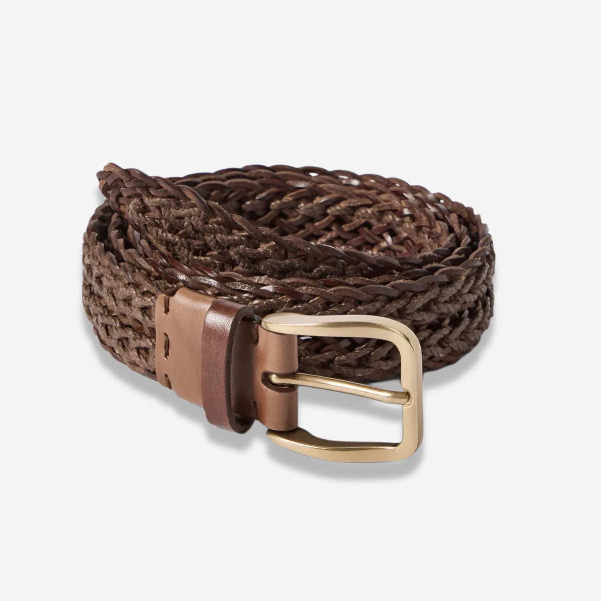 Brunello Cucinelli Braided Calfskin Leather Belt