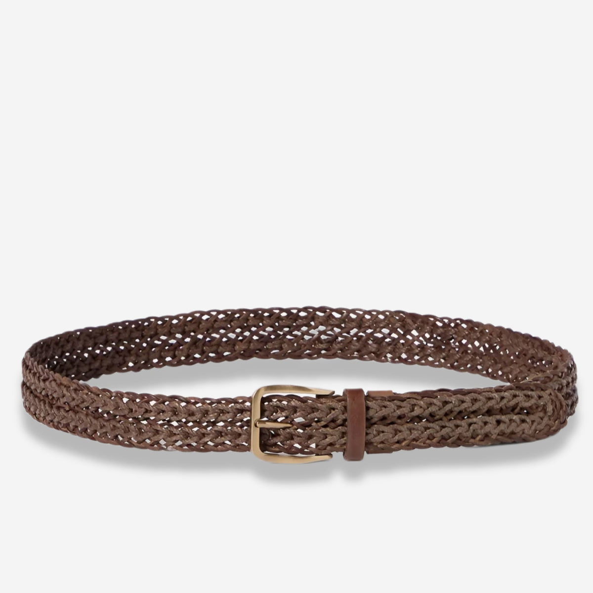 Brunello Cucinelli Braided Calfskin Leather Belt