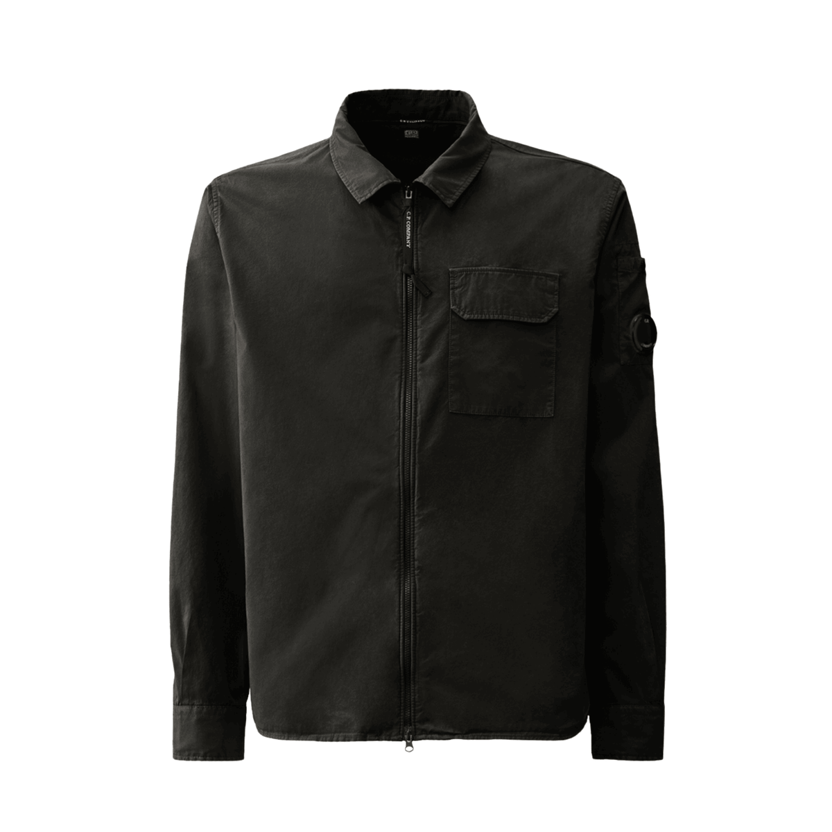 CP Company Zip Overshirt - Black Castmark
