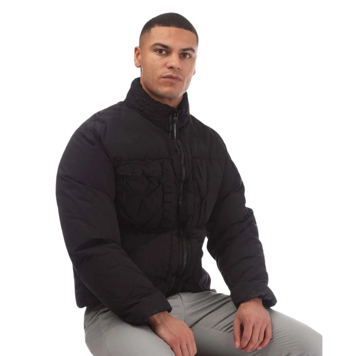 CP Company Chrome Down Jacket - Black Castmark