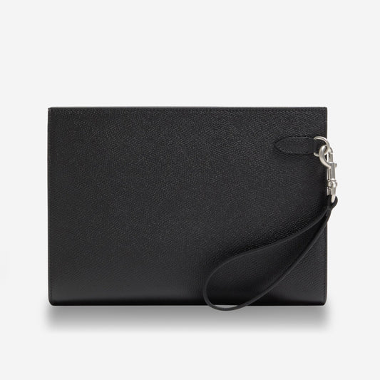 Valentino Garavani Vlogo Signature Grainy Calfskin Pouch