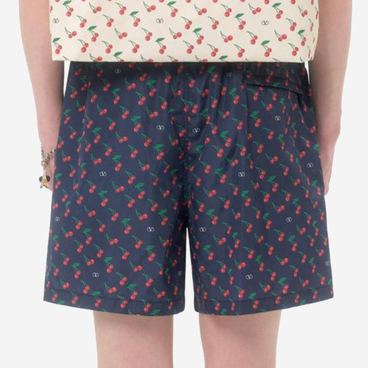 Valentino Garavani Cherryfic Print Nylon Swimwear