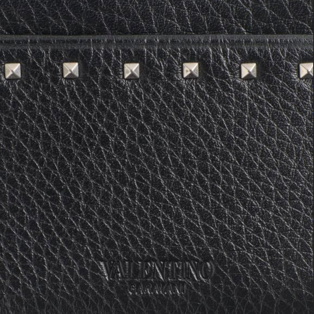 Valentino Garavani Rockstud Grainy Calfskin Cardholder