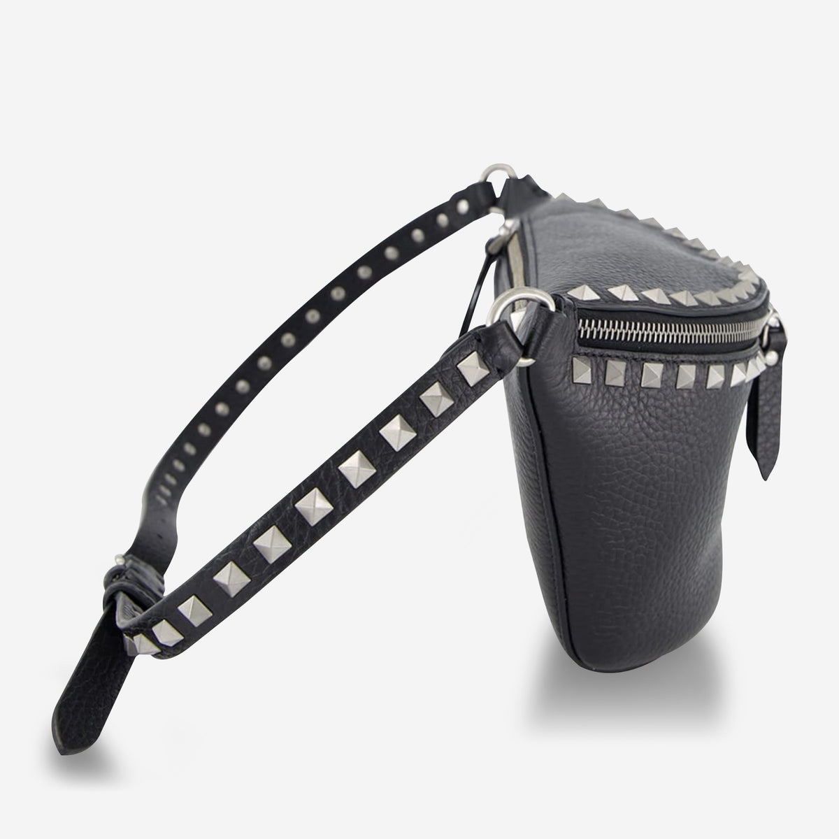 Valentino Garavani Grainy Calfskin Rockstud Belt Bag
