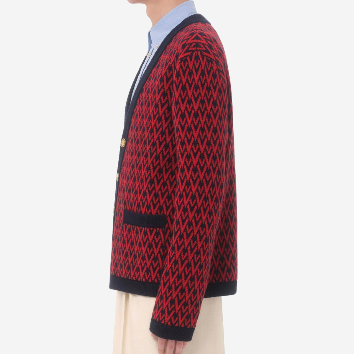 Valentino Garavani Toute La V Pattern Cardigan
