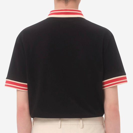 Valentino Garavani VLogo Patch Cotton Piqué Polo Shirt