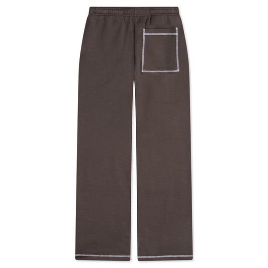 Wordmark Reverse Stitched Sweatpants - Brown