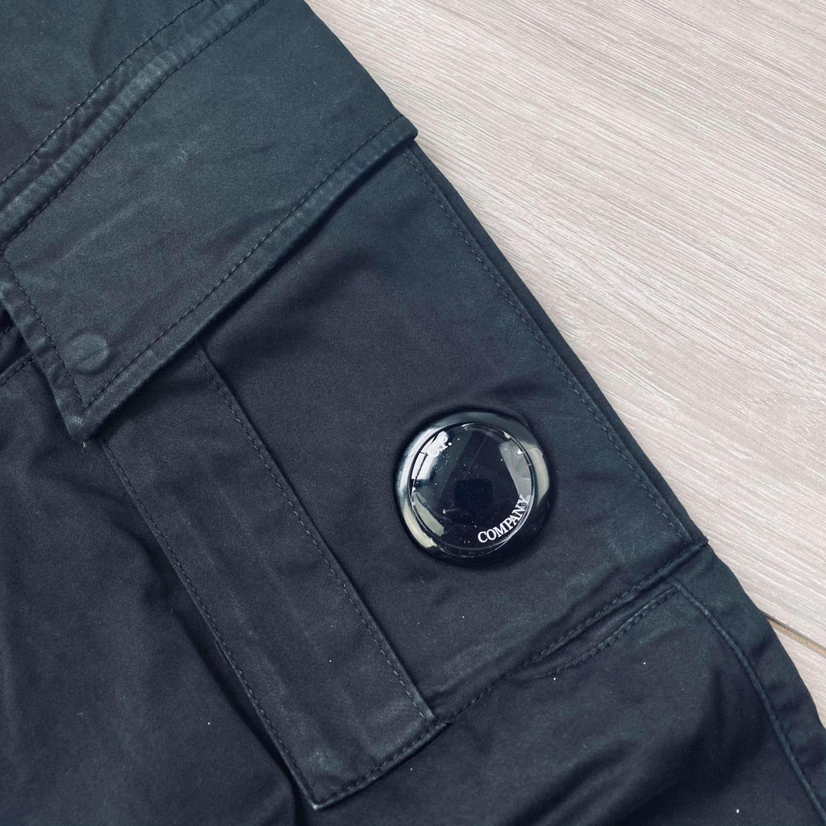 CP Company Cargo Trousers - Black Castmark