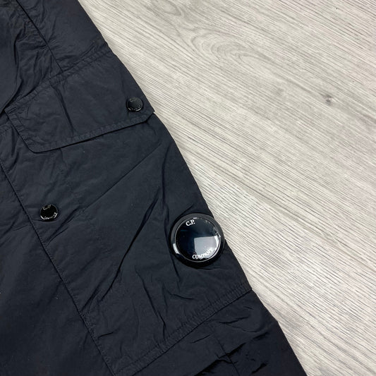 CP Company Chrome Cargo Trousers - Black Castmark