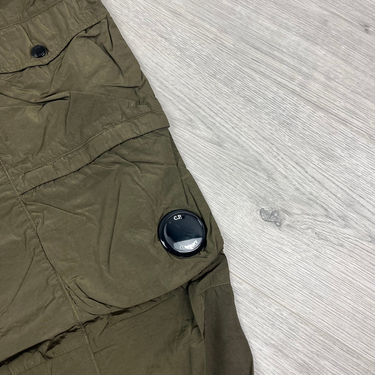 CP Company Chrome Cargo Trousers - Ivy Green Castmark