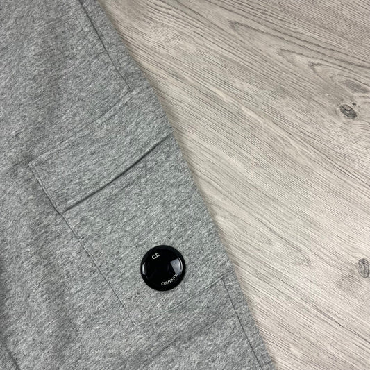 CP Company Raised Fleece Sweatpants - Grey Castmark