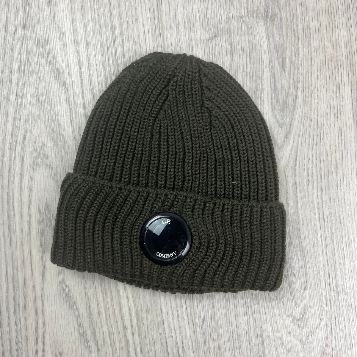 CP Company Lens Beanie - Ivy Green Castmark