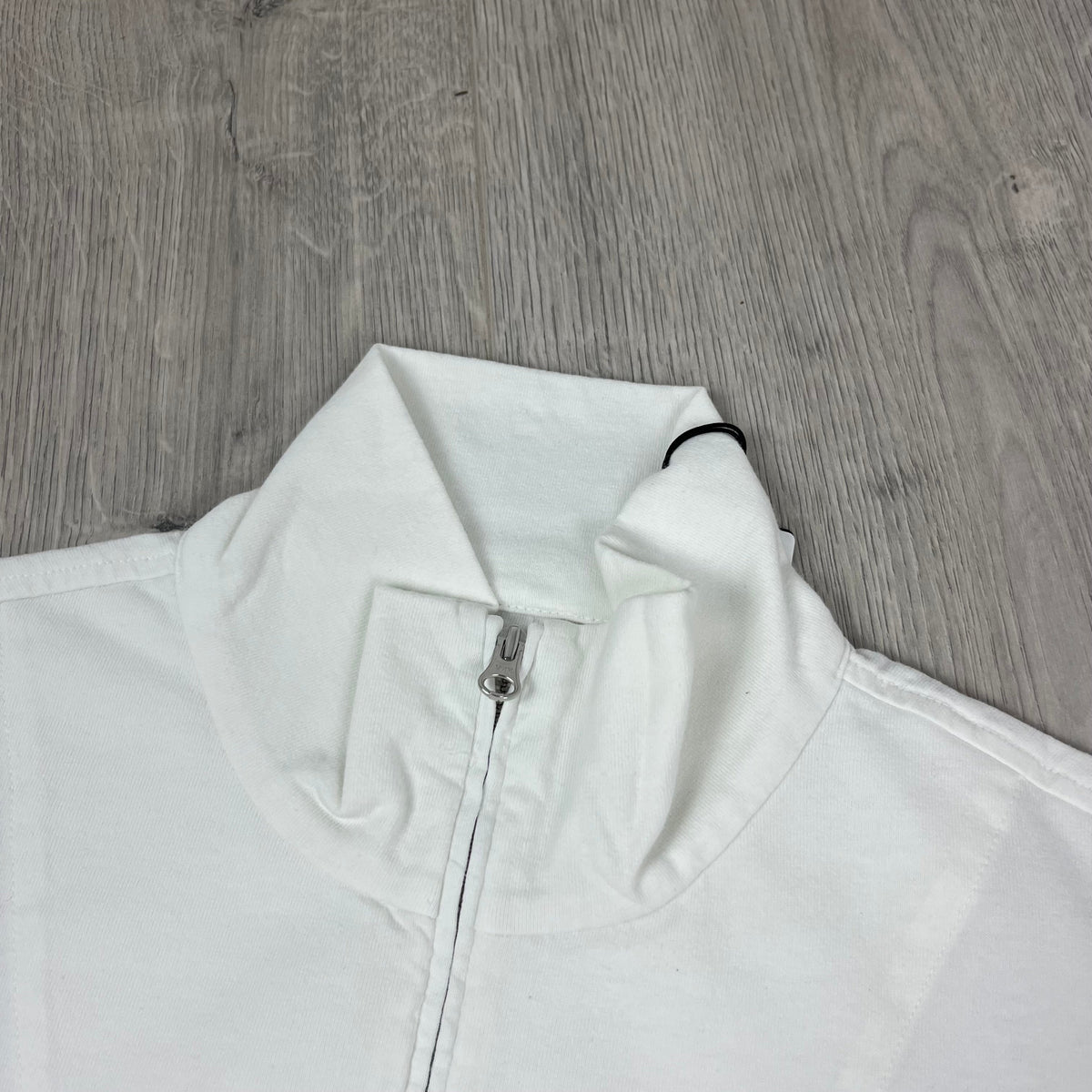 CP Company Zip Polo Shirt - White Castmark