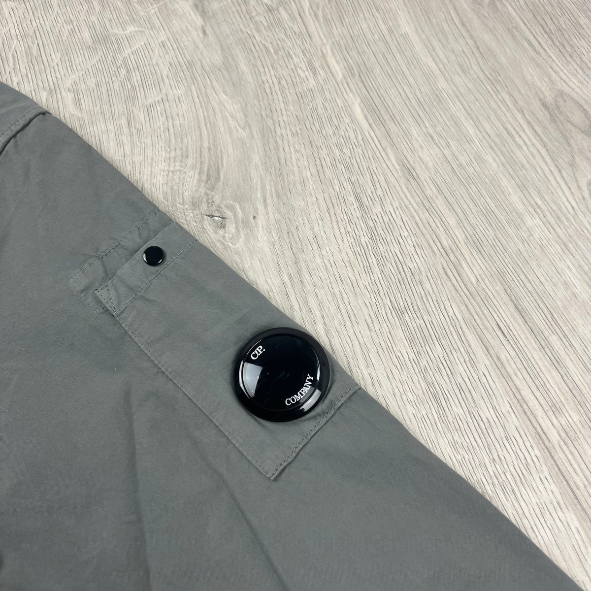 CP Company Zip Overshirt - Smoked Pearl Castmark