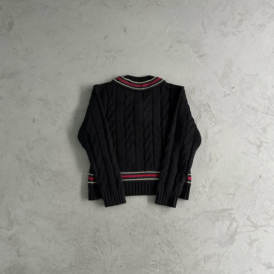 CORTEIZ V-Neck Sweater - Black