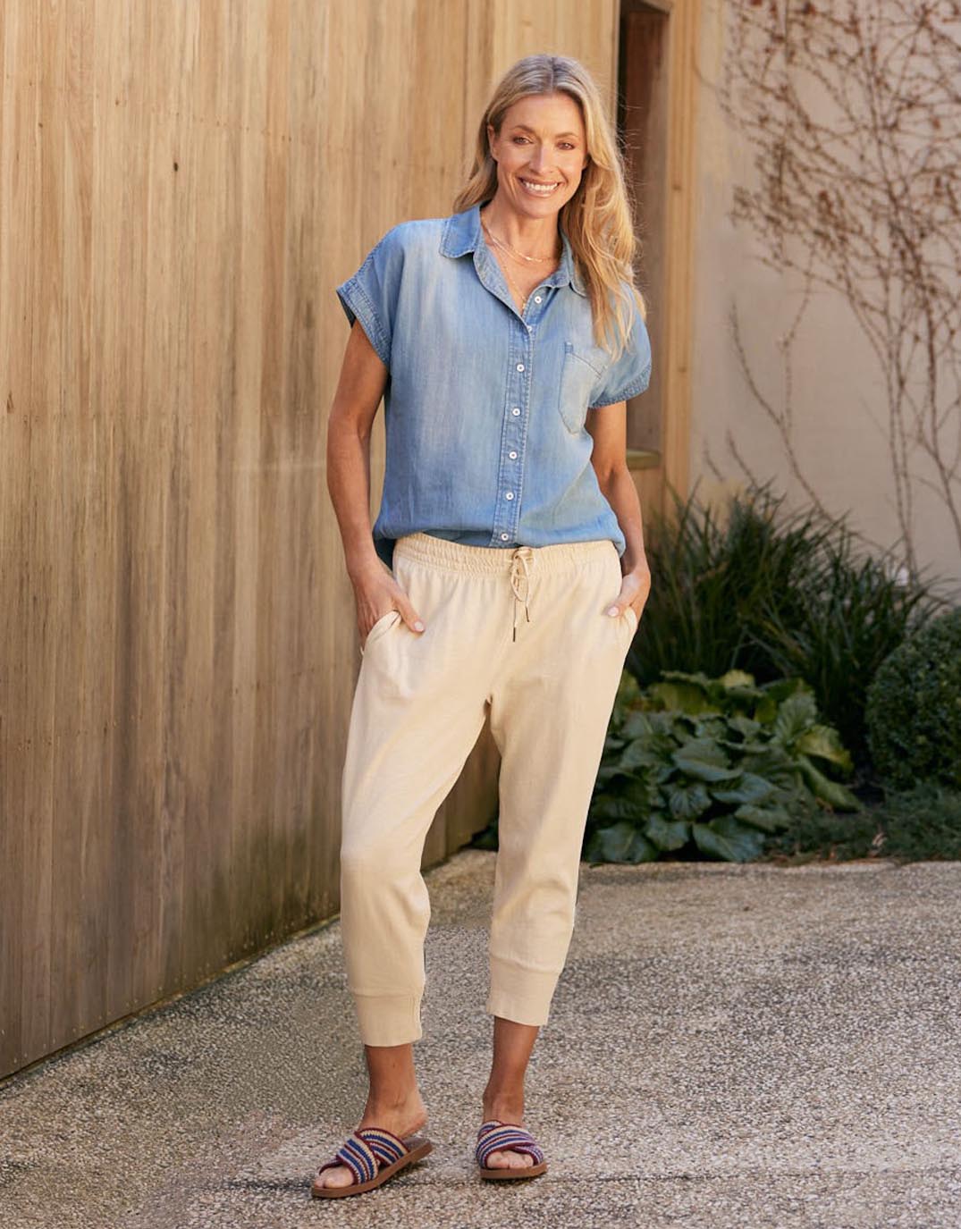 3/4 Brunch Pants - Natural