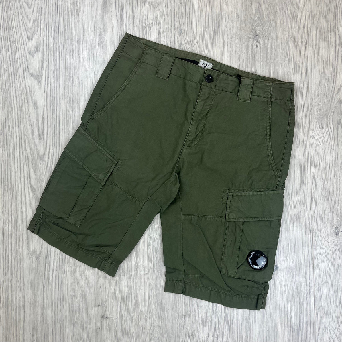 CP Company Cargo Shorts - Bronze Green Castmark