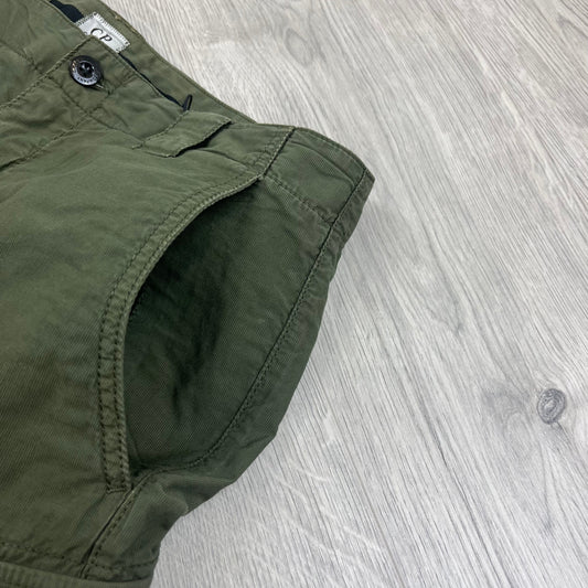 CP Company Cargo Shorts - Bronze Green Castmark