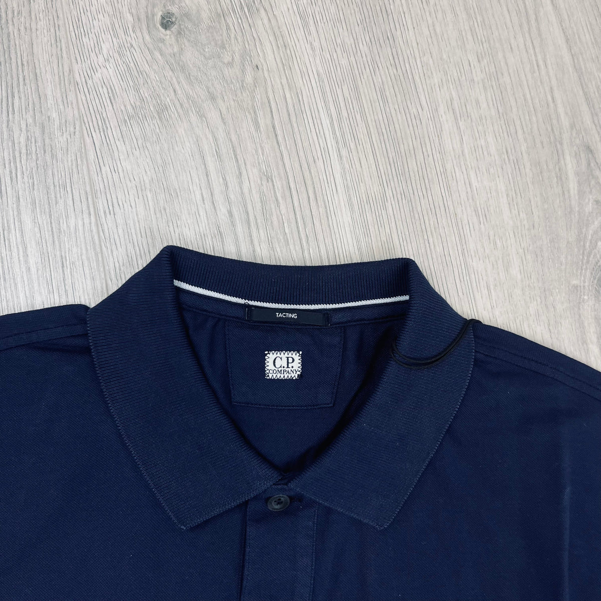 CP Company Piquet Polo Shirt - Medieval Blue Castmark