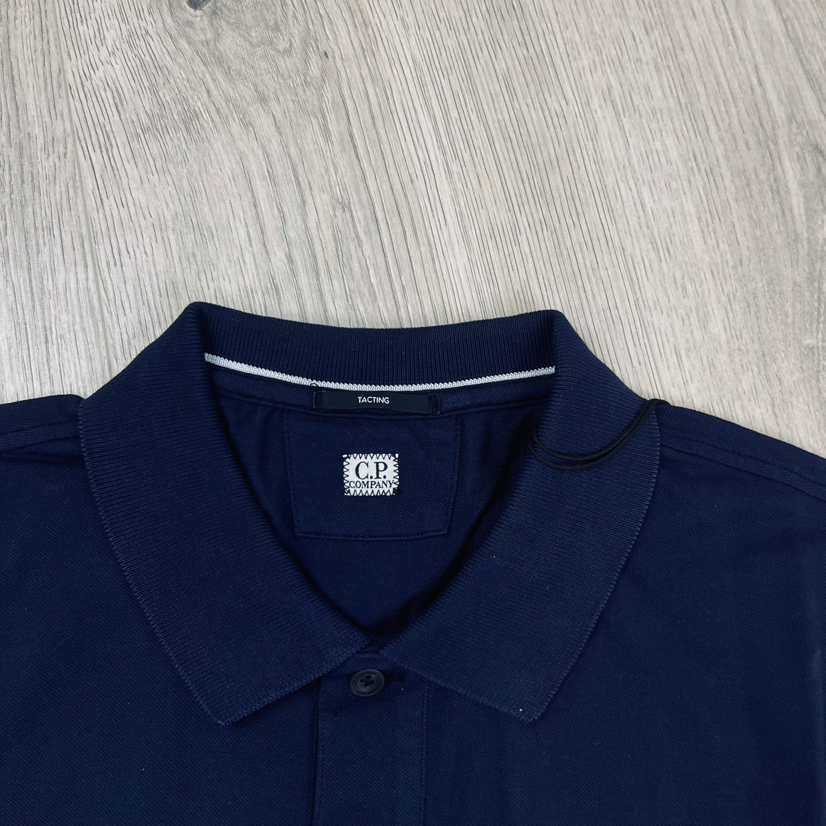 CP Company Piquet Polo Shirt - Medieval Blue Castmark