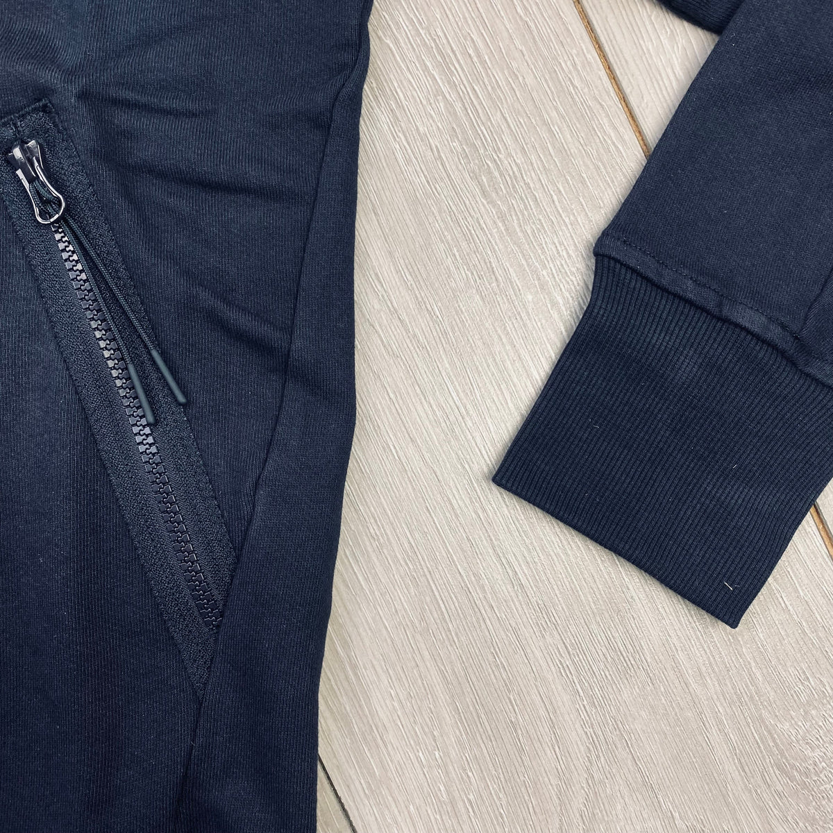 CP Company Raised Fleece Goggle Hoodie - Navy Castmark