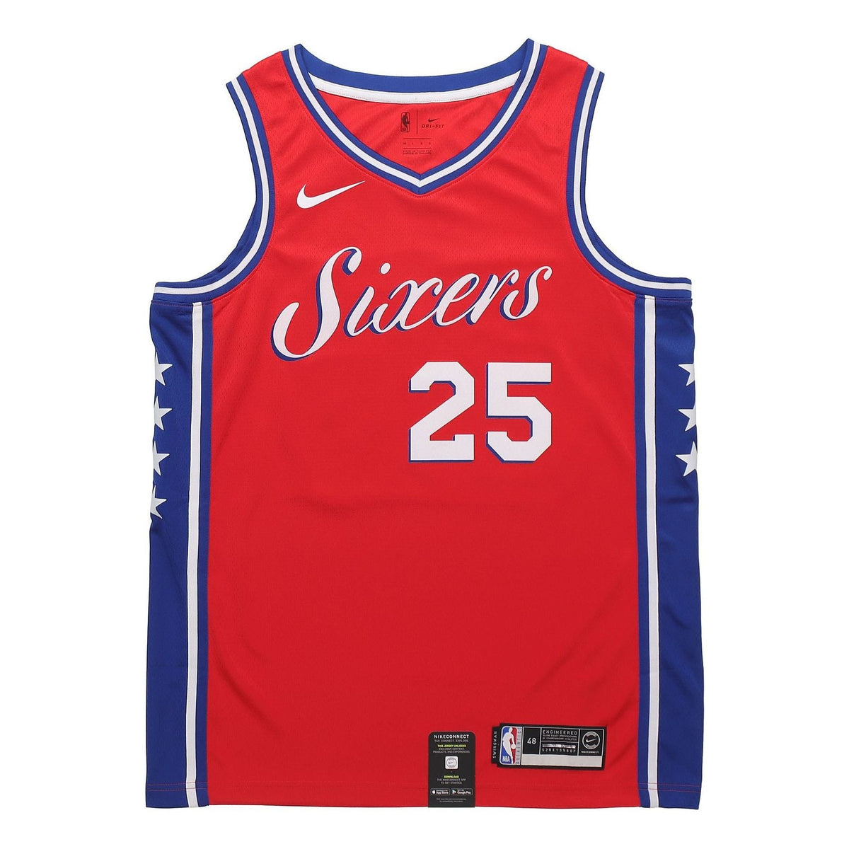 Nike NBA 76ers Ben Simmons Basketball Jersey Philadelphia 76ers Red 877219-658
