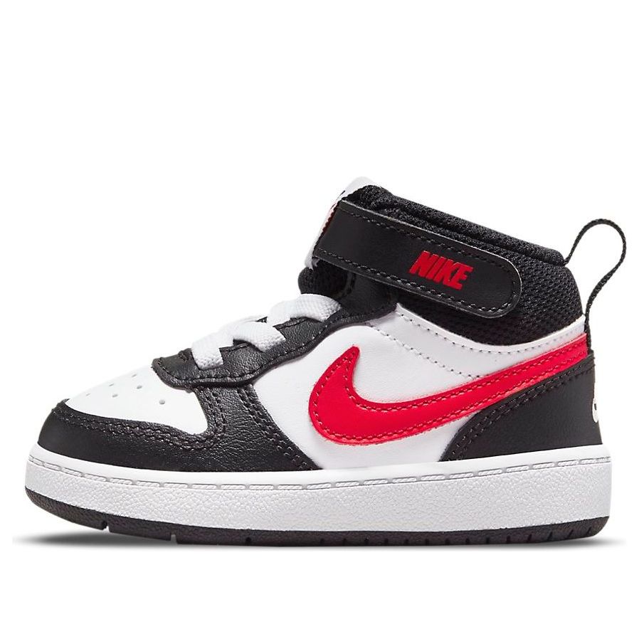 (TD) Nike Court Borough Mid 2 Mid-Top Sneakers Black/White/Red DO5894-161