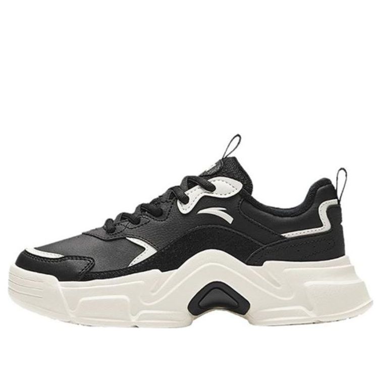 (WMNS) ANTA Platform Leather 'White Black' 922328816-6