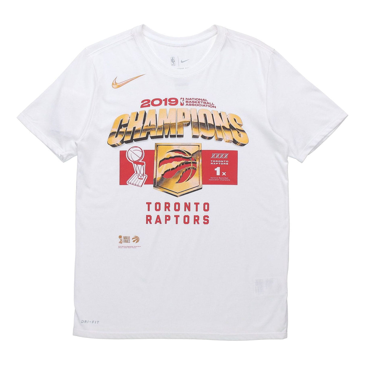 Nike Toronto Raptors Casual Short-Sleeved Male White CW2676-100
