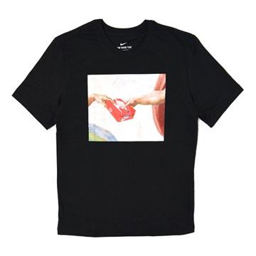 Nike FTWR Pack Shoe Pattern Printing Short Sleeve Black AR5053-010