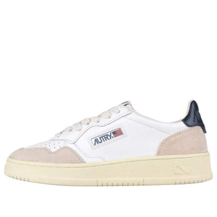 Autry Medalist Low 'White Suede Dark Blue' AULM-LS28