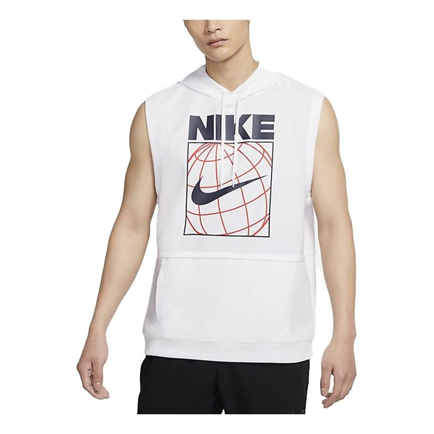 Nike Sleeveless Sports Pullover hoodie Vest White CZ2562-100