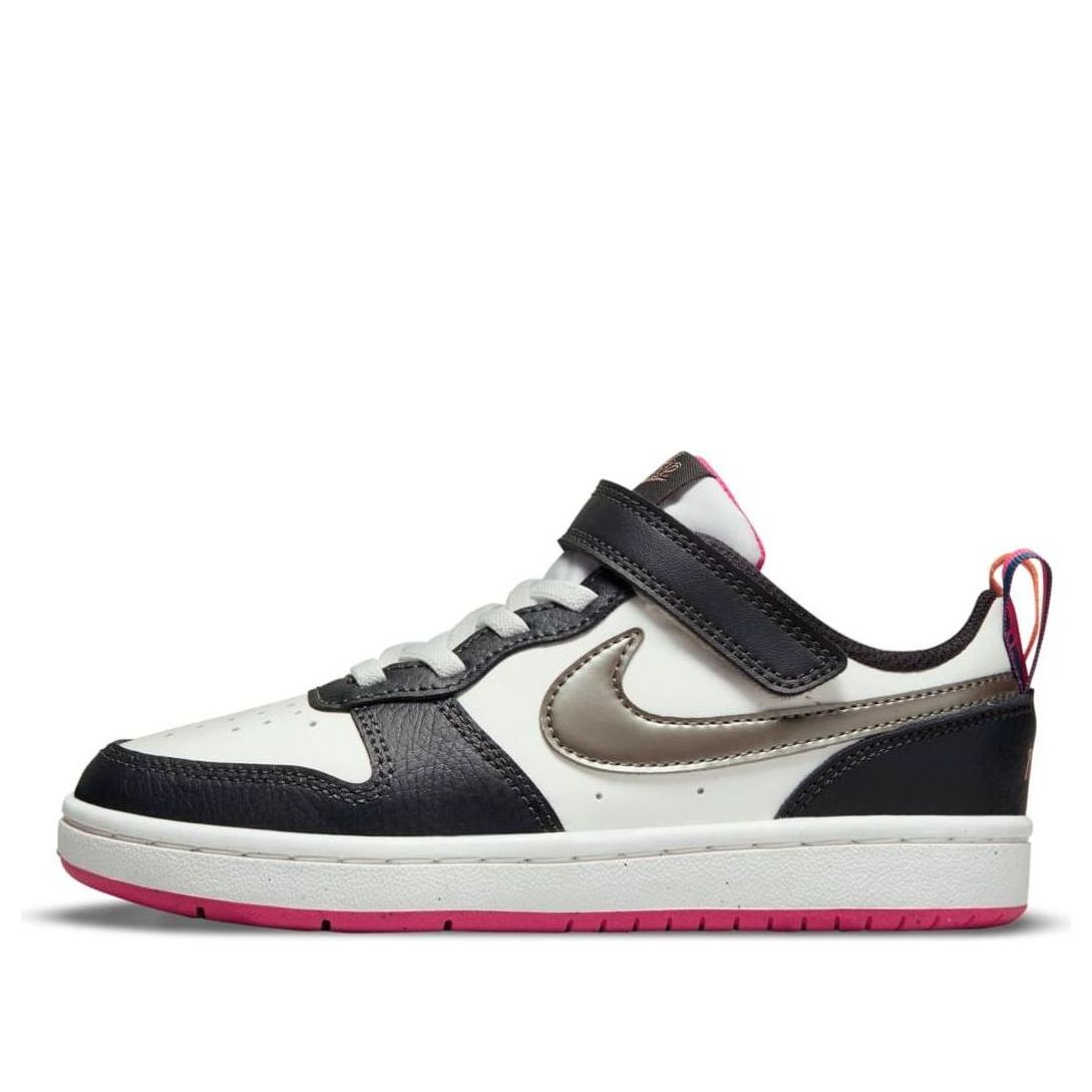 (PS) Nike Court Borough Low 2 SE 'White Pink Prime Metallic Pewter' DJ0041-100