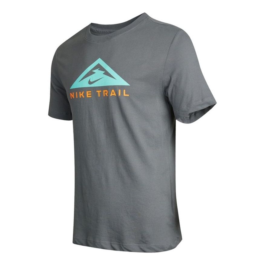 Nike Pattern Printing Breathable Sports Short Sleeve Gray Dark gray CZ9804-084