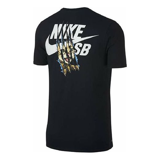Nike SB Cat Scratch Casual Sports Breathable Short Sleeve Black 816369-010
