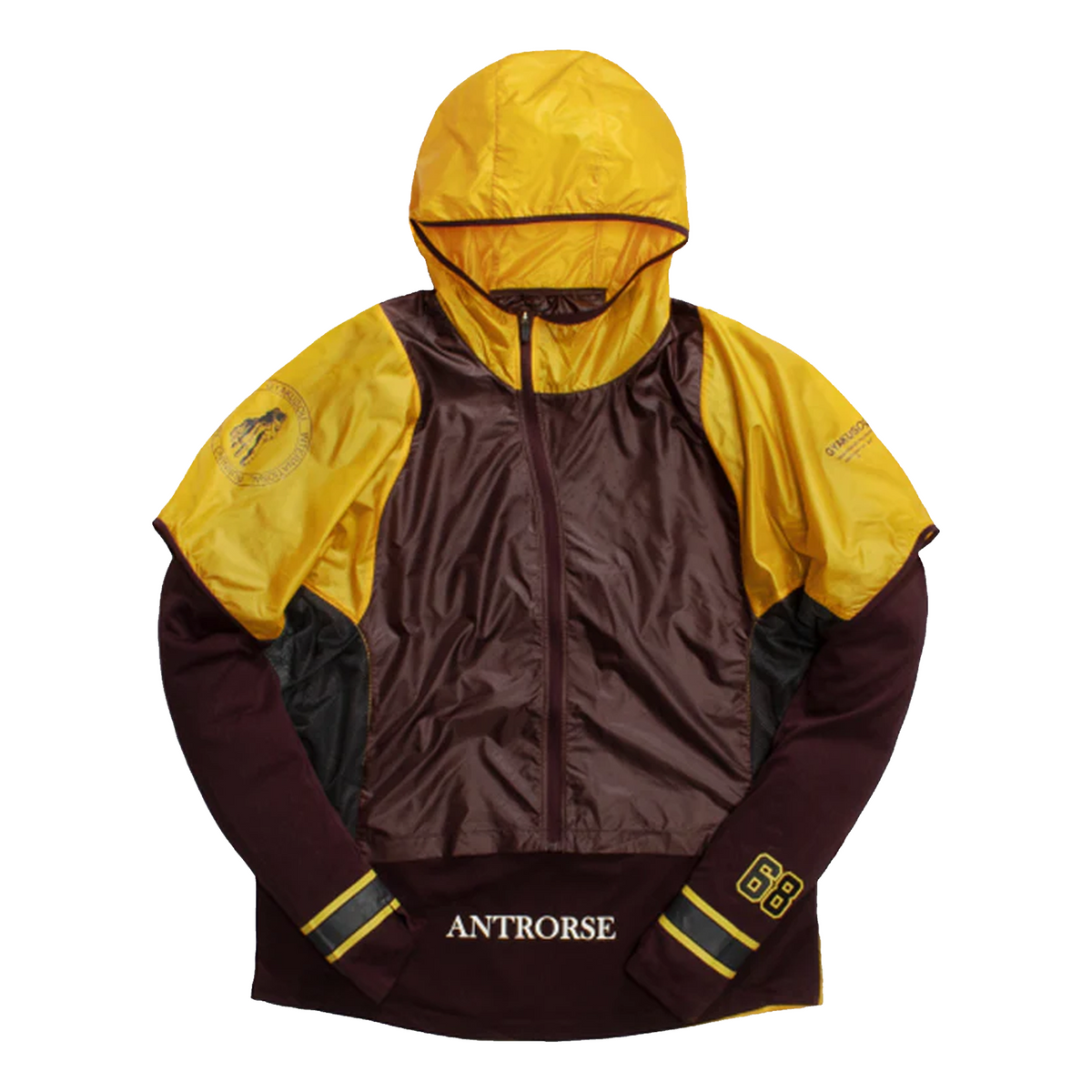 Men's Nike Colorblock Outdoor Sports Hooded Jacket Autumn Brown 'Gold Dart Deep Burgundy Dk Smoke' BQ3249-711