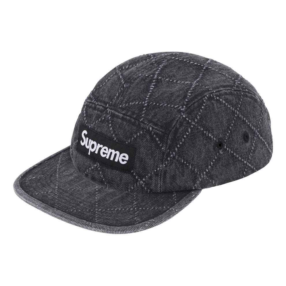 Supreme FW23 Week5 Punched Denim Camp Cap 'Black' SUP-FW23-2320
