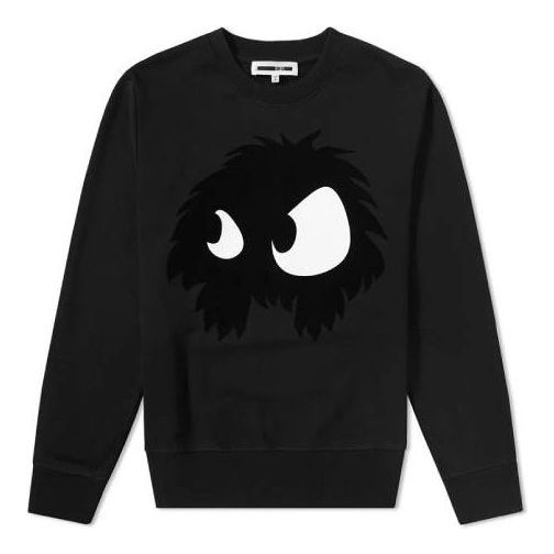 Alexander McQueen Pattern Round Neck Long Sleeves Sweatshirt 'Black' 415099-RKH51-1000