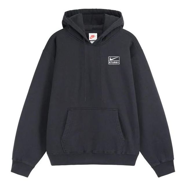 Nike x Stussy Logo Hoodie Asia Sizing 'Black' DN4029-010