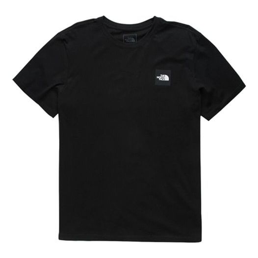 THE NORTH FACE Box Black Classic Back Large Logo Short Sleeve Couple Style Black NF0A4M4RJK3