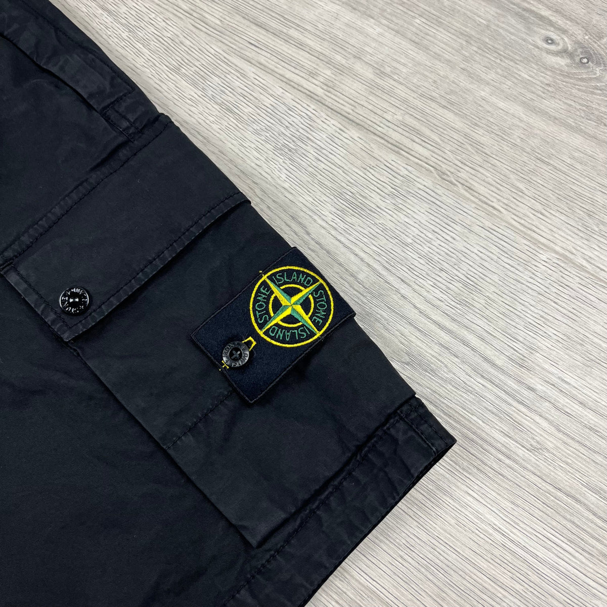 Stone Island Cargo Shorts - Black Castmark