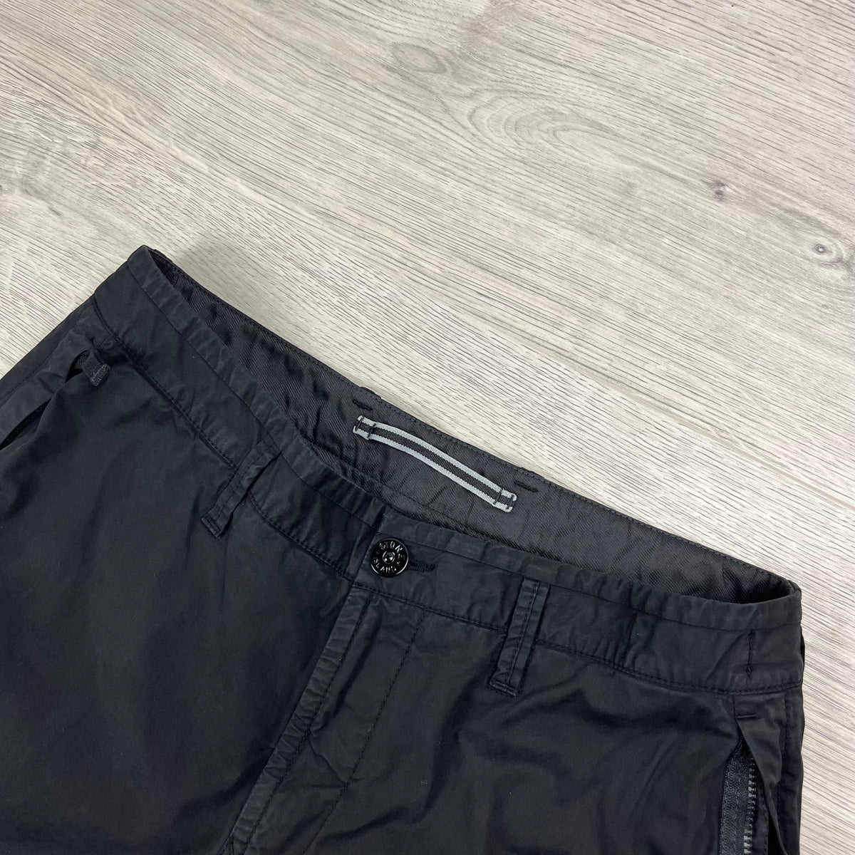 Stone Island Cargo Shorts - Black Castmark
