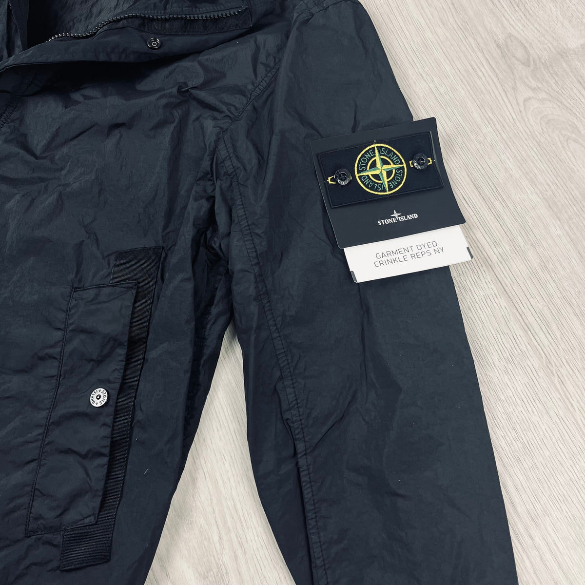 Stone Island Crinkle Reps NY Jacket - Black Castmark