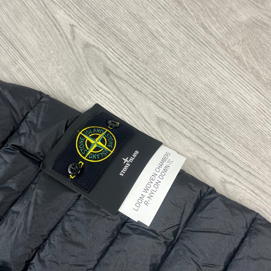 Stone Island Woven Down Jacket - Black Castmark