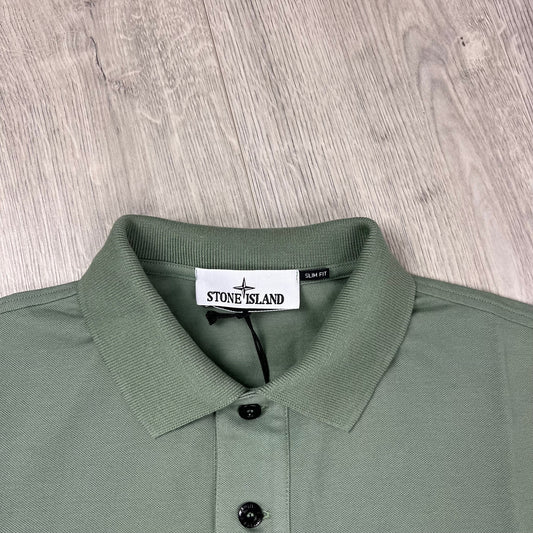 Stone Island Patch Polo Shirt - Sage Castmark